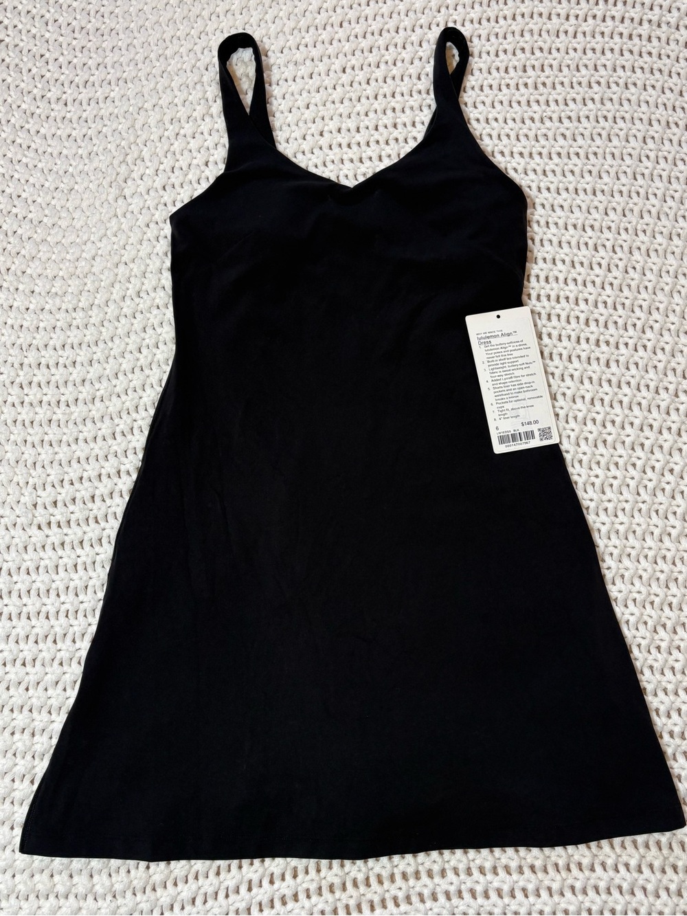 lululemon black align dress size 6